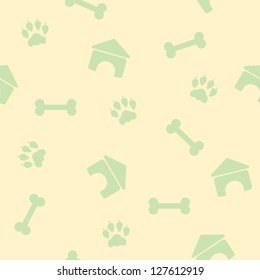 Seamless pattern with dog icons