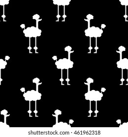 Seamless pattern. A dog on a black background.