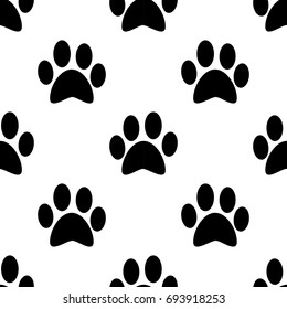 seamless pattern with dog  paw, background