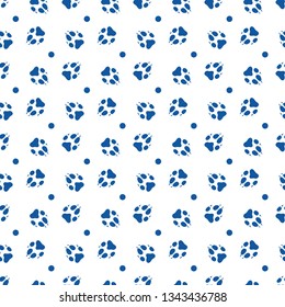 Seamless pattern with dog tracks. Animal background. Design for card, announcement, advertisement, banner or print.