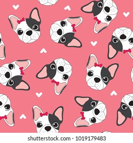 seamless pattern with dog vector illustration