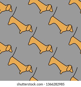 Seamless pattern with dogs