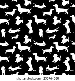 Seamless pattern with dogs