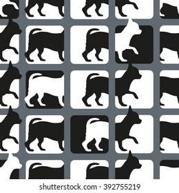 Seamless pattern with dogs 
