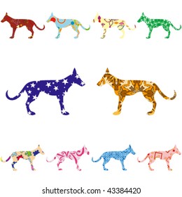 seamless pattern with dogs