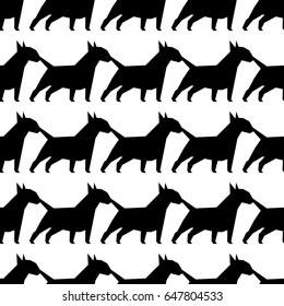 Seamless pattern with dogs. Endless texture can be used for wallpaper, pattern fills, web page background, surface textures.