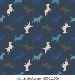 Seamless pattern with dogs. Endless texture can be used for wallpaper, pattern fills, web page background, surface textures.