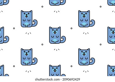 Seamless pattern with Dogs. Icon design. Template elements