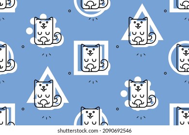 Patrón sin foco con perros. Diseño de iconos. Elementos de plantilla