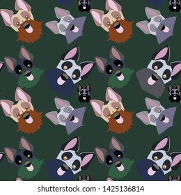 seamless pattern. Dogs on the background. Scottish Terrier.