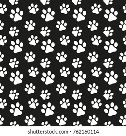 seamless pattern in the dog's paws