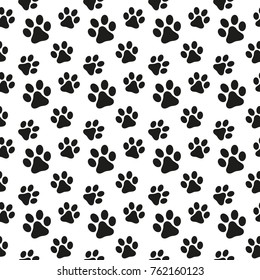 seamless pattern in the dog's paws