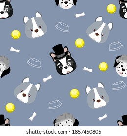 Seamless pattern with dogs for your business.