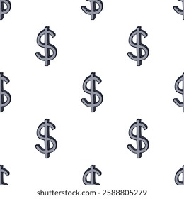 Seamless pattern with dollar currency symbol for decorative print, wrapping paper, greeting cards, wallpaper and fabric