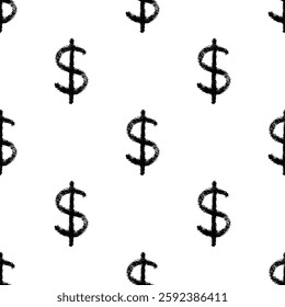 Seamless pattern with dollar currency symbol for decorative print, wrapping paper, greeting cards, wallpaper and fabric