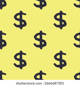 Nahtloses Muster mit Dollar-Währungssymbol für dekorativen Druck, Umschlagpapier, Grußkarten, Tapeten und Stoff