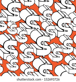 seamless pattern dollar sign 