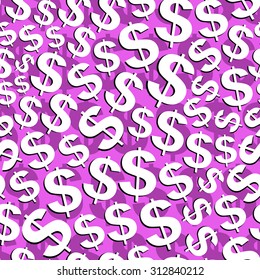 Seamless pattern of dollar symbols.