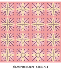 A seamless pattern dominant in pink of organic nature shape. 	