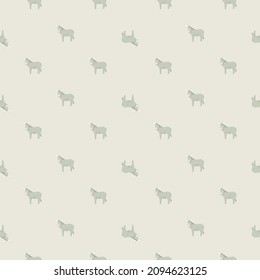 Seamless pattern of donkey. Domestic animals on colorful background. Vector illustration for textile prints, fabric, banners, backdrops and wallpapers.