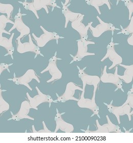 Seamless pattern of donkey. Domestic animals on colorful background. Vector illustration for textile prints, fabric, banners, backdrops and wallpapers.