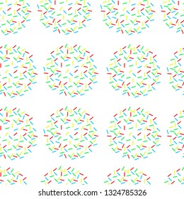 Seamless pattern of donut glaze. Vector background. Background design for banner, poster, flyer, card, postcard, cover, brochure. 