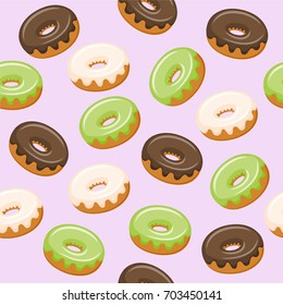 Seamless pattern with donuts
