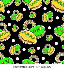 seamless pattern, donuts pattern, attern design, vector illustrations.