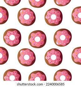 Seamless pattern with donuts, seamless background with colored donuts	