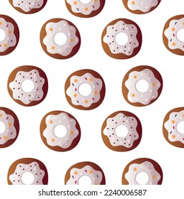 Seamless pattern with donuts, seamless background with colored donuts	