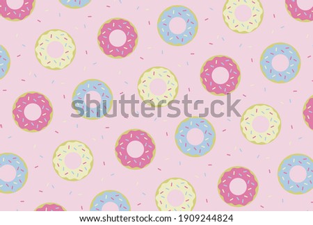 seamless pattern with donuts for social media posts, banner, greeting card, etc.