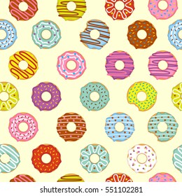 seamless pattern donuts - vector illustration, eps