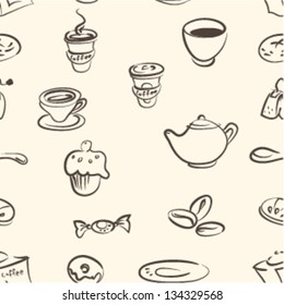 seamless pattern . doodle cable set