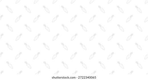 Padrão contínuo de cenouras de doodle. Padrão sem emenda de cenoura bonito no estilo doodle. padrão sem emenda de doodle ícone de cenoura desenhado à mão. fundo de padrão de cenoura.