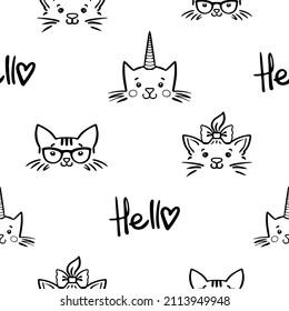 Premium Vector  Hello kitty line art vector sketch