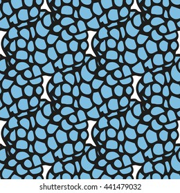 Seamless pattern with doodle circles. Vector repeating texture. light background