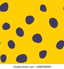 Seamless pattern of doodle dots. Hand drawn circles texture.