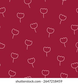 Nahtloses Muster mit einem Doodle von Blumen. Nahtloses Muster für Grafikdesign, Gewebe oder Papier.