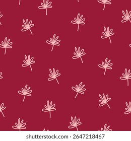 Seamless pattern with doodle of flowers. Seamless pattern for graphic design, fabric, or paper.