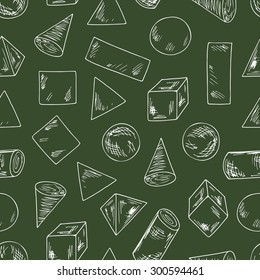 Seamless pattern of Doodle Geometric Shapes