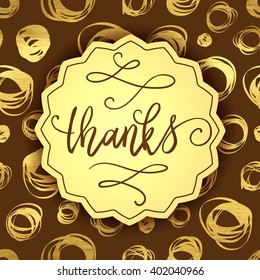 Seamless pattern with doodle golden ornament. Vector illustration