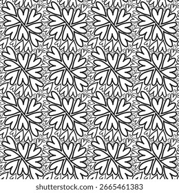 Seamless pattern with doodle heart sketch. Seamless pattern for romantic, love, valentine theme.
