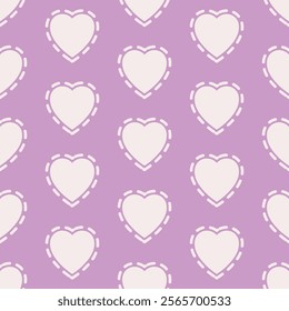 Seamless pattern of doodle hearts on isolated background. Romantic love design for love, Valentine’s day, mother’s day, wedding celebration, greeting card, invitations, scrapbooking.