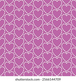 Seamless pattern of doodle hearts on isolated background. Romantic love design for love, Valentine’s day, mother’s day, wedding celebration, greeting card, invitations, scrapbooking.