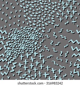 Seamless pattern with doodle ink graphic 3