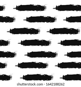 Seamless pattern with doodle paint memphis. Abstract brush texture with strips. 90s style. Retro print for banner, poster, card, wallpaper. Vector Illustration