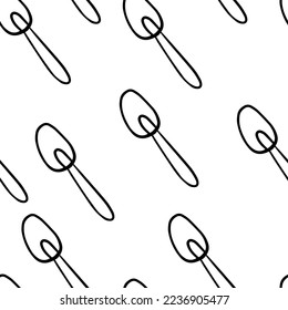 Seamless pattern Doodle pastry spatula