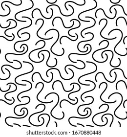 Seamless pattern Doodle, stripes, curls, wraps.. Abstract, backdrop backdrop. Vector decorative geometric pattern. EPS10