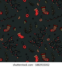 Seamless pattern in doodle style
