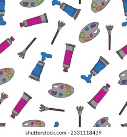 seamless pattern, doodle style art elements pattern for wrapping paper, background, and other designs